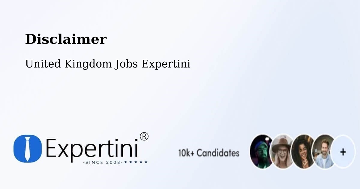 Disclaimer – Easington - United Kingdom Jobs Expertini
